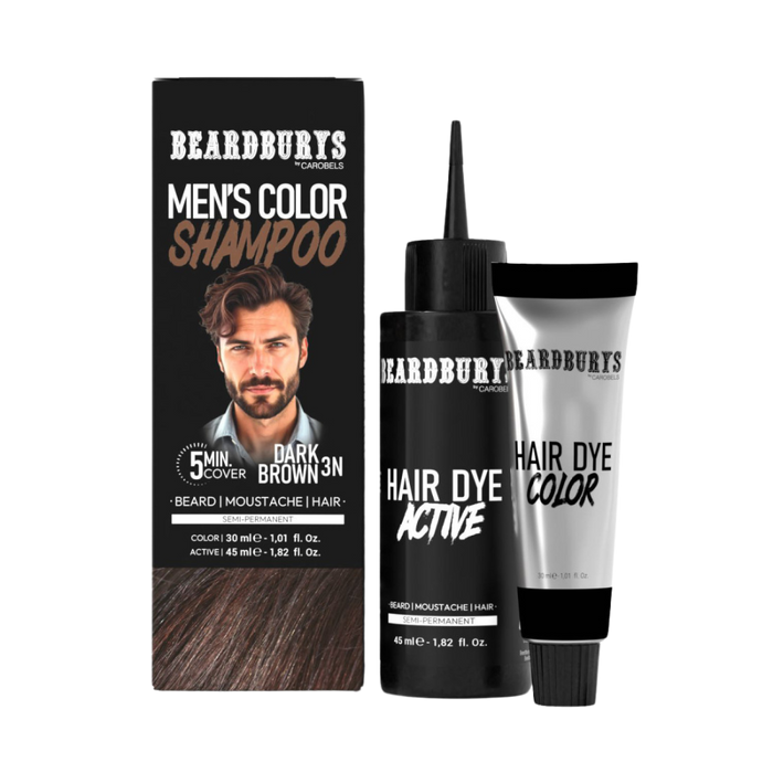 Parta- ja hiusväri tumman ruskea